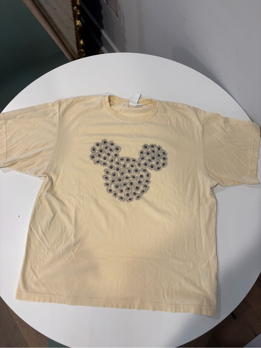 Disney x H&M Yellow 100% Cotton Daisy Mickey Motif Tee